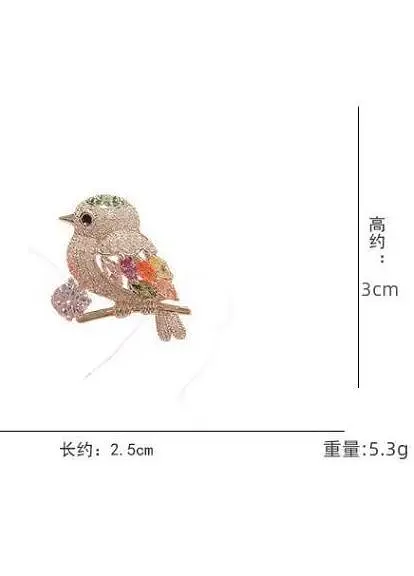 Брошь Птичка брошь-булавка - фото 2