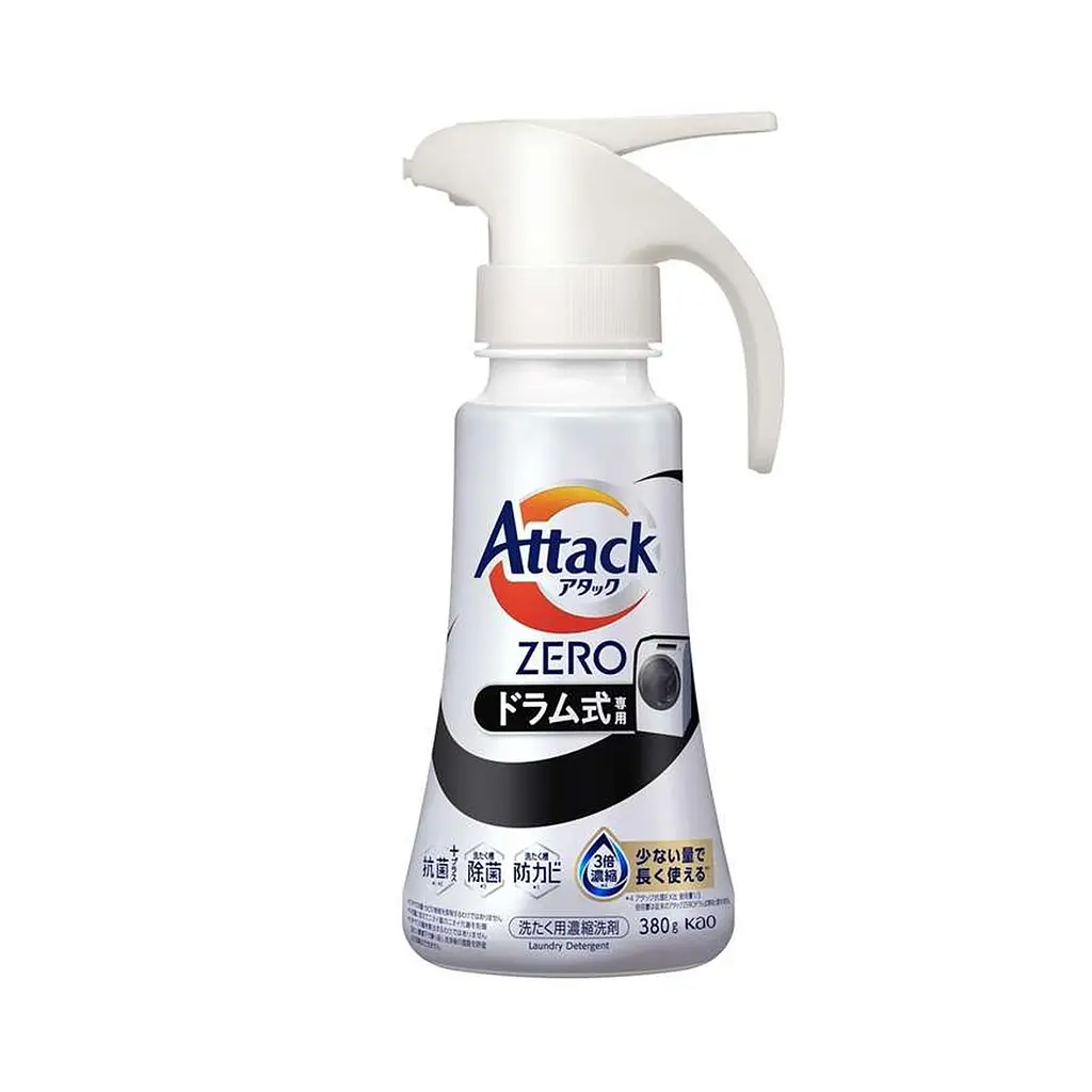 Японский гель для стирки Kao Attack ZERO Drum One Hand с дозатором, 380 г