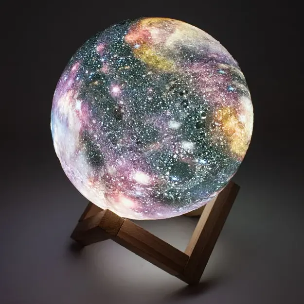 Настільний сенсорний світильник – нічник Місяць Magic 3D RGB Moon Light з пультом - фото 5