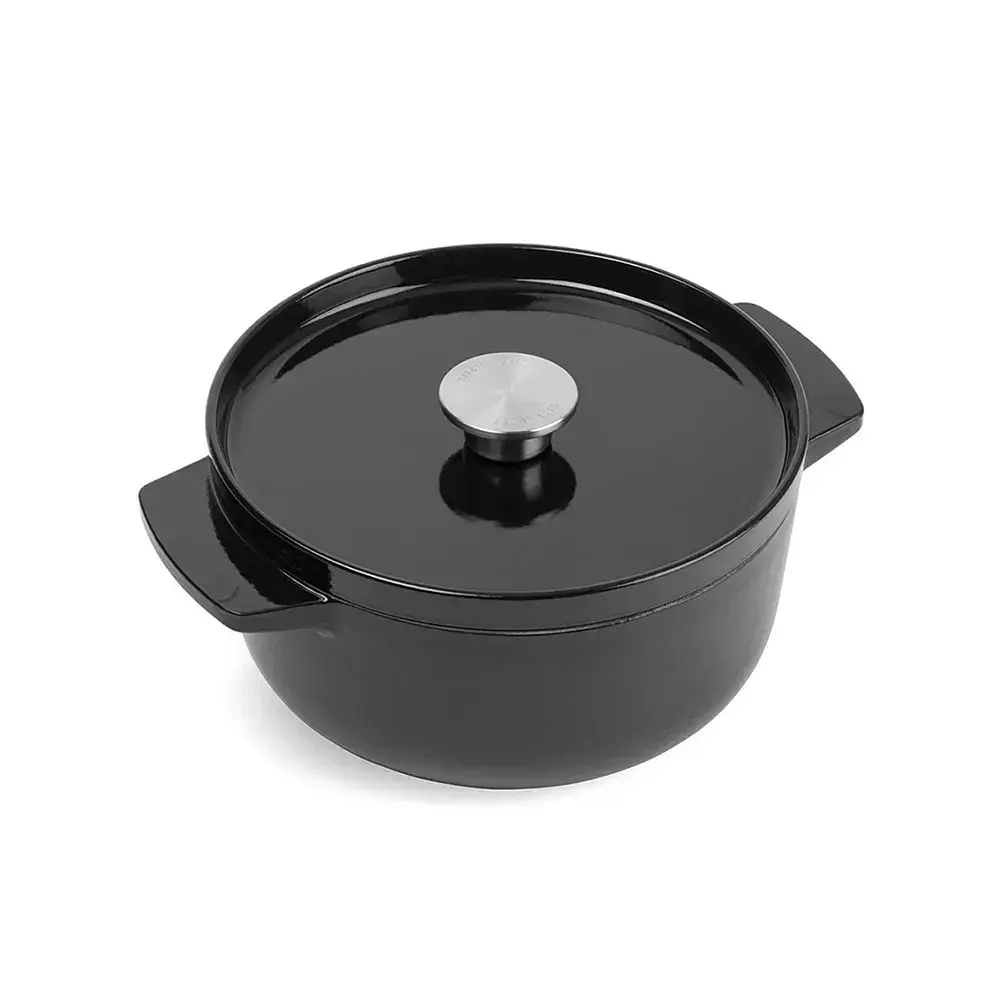 Каструля чавунна з кришкою KitchenAid 22 см 3,3 л чорна (CC006058-001)
