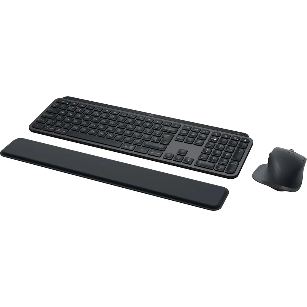 Комплект (клавіатура + миша) Logitech MX Keys S Plus Palmrest Wireless UA Graphite (920-011614) [94354] - фото 3