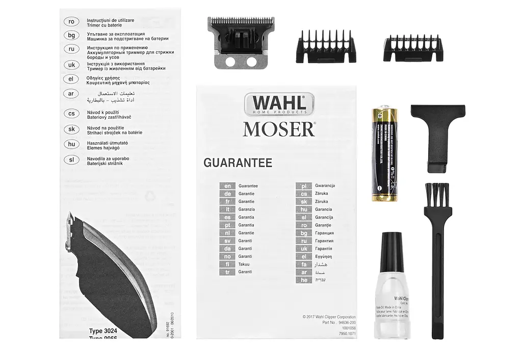 Moser Машинка для стрижки тварин WAHL Pocket Pro Deluxe, 2хАА, насадок-2, сталь, чорно-сріблястий - фото 3