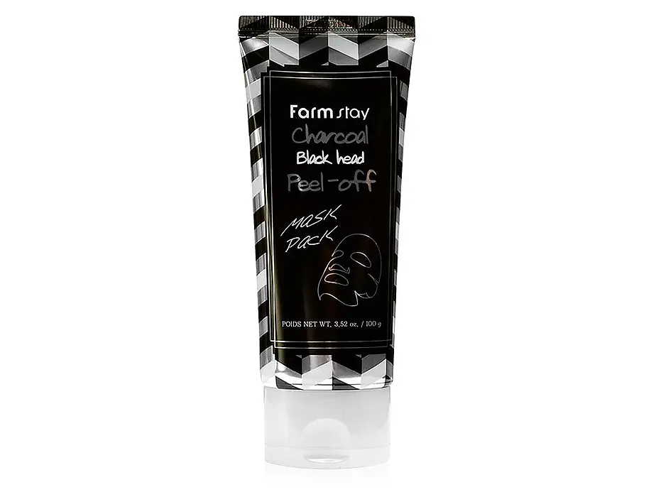 Очищаюча маска-плівка з вугіллям Charcoal Black Head Peel-Off Mask Pack FarmStay 100 г - фото 2