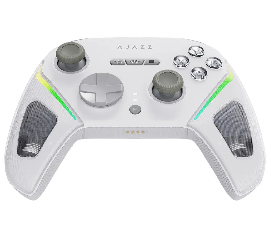 Геймпад джойстик Ajazz GP-100W 2.4G/BT/USB, Switch/PC/iOS/Android, RGB, White
