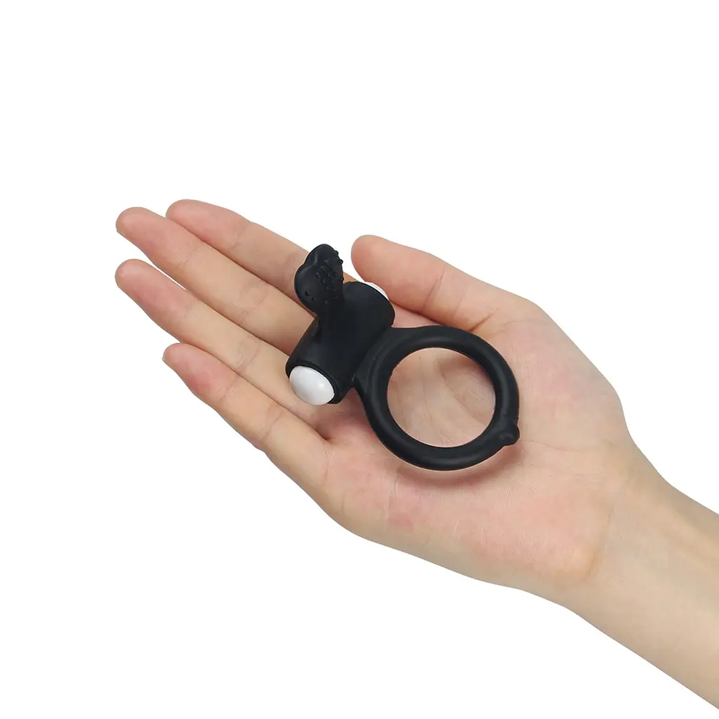 Віброкільце Lovetoy Power Clit Cockring Heart чорний - фото 8