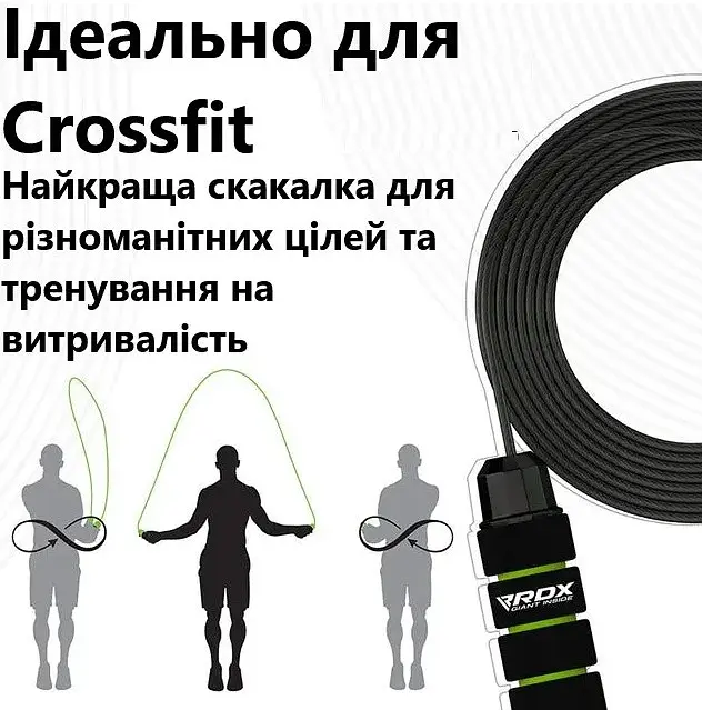 Скакалка скоростная RDX SKIPPING ROPE STEEL COATED CABLE W1 Blue 3 м (SRF-W1U-10.3FT) - фото 4