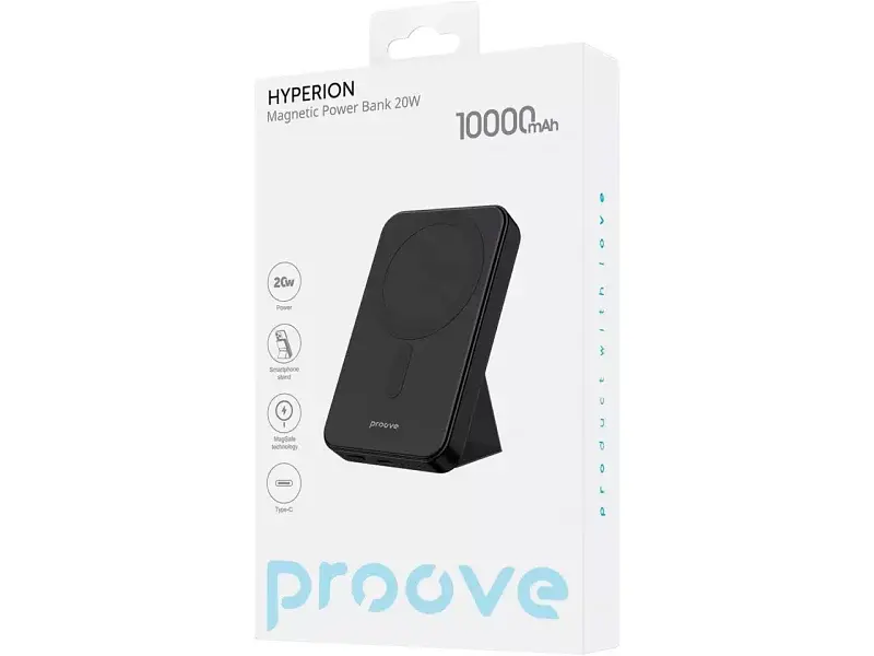 Зовнішній акумулятор (павербанк) Proove Hyperion 10000mAh 20W Black (PBHP15020001) - фото 4