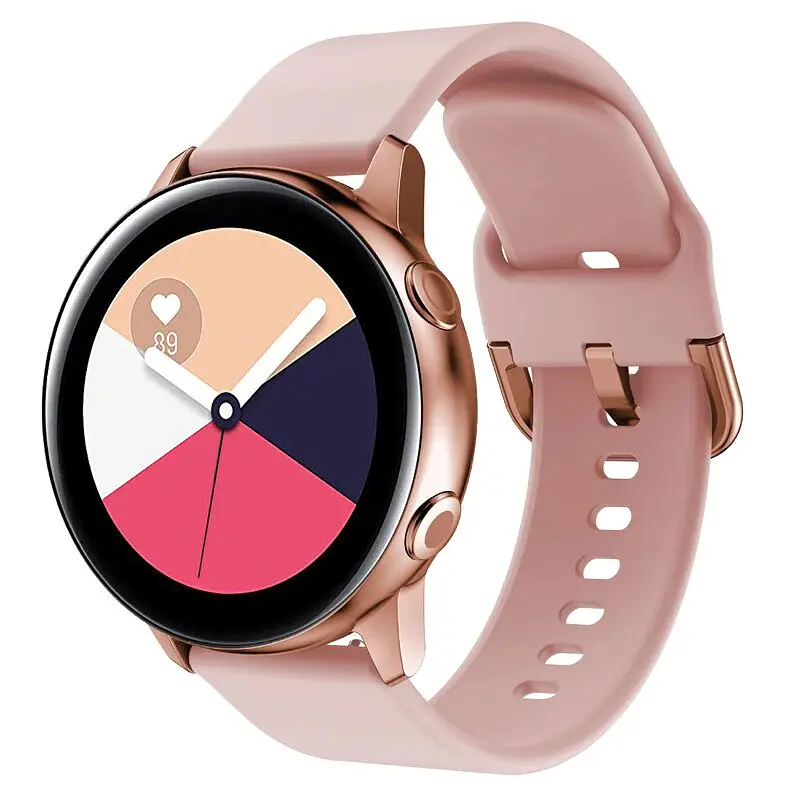 Силиконовый ремешок One Watchbands розовый для Samsung Galaxy Watch Active 2 - размер L (WB0021ONEPINKA2) - фото 2