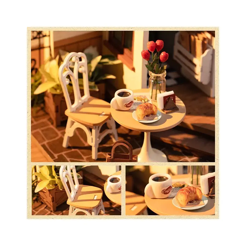 Конструктор Robotime Rolife дерев'яний 3D Кафе Slow Life (DG162) - фото 7