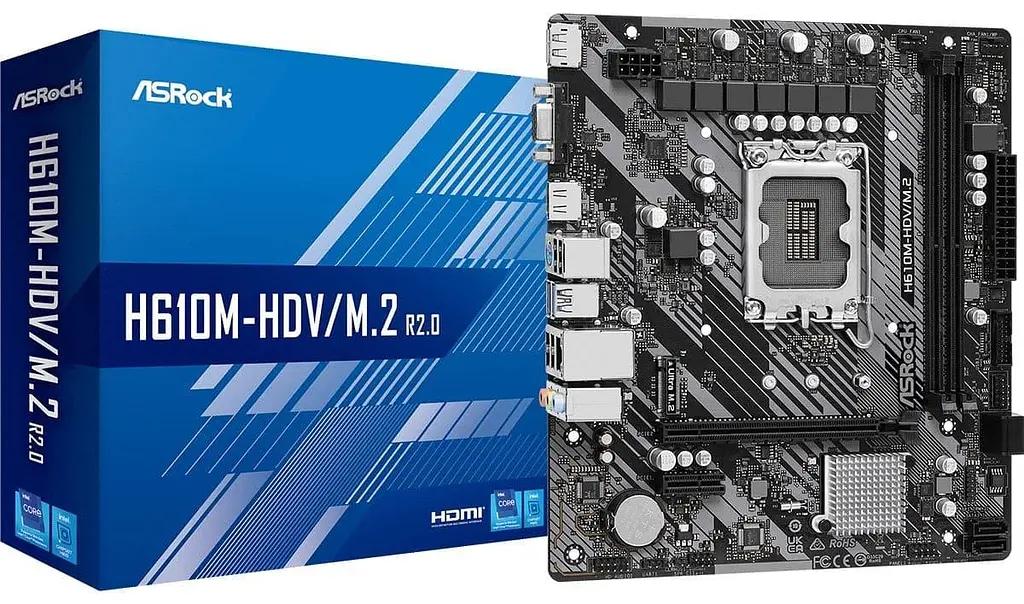 Материнська плата AsRock H610M-HDV/M.2 R2.0 (H610M-HDV/M.2 R2.0) (Socket 1700, Intel H610, Micro-ATX) - фото 5