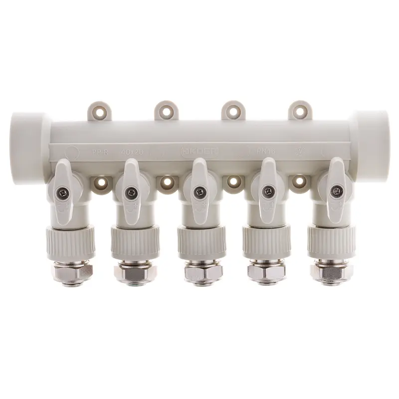 Колектор розподільний Koer 5-way з фітингом (40x20) PPR K0193.Pro KP2558 - фото 2