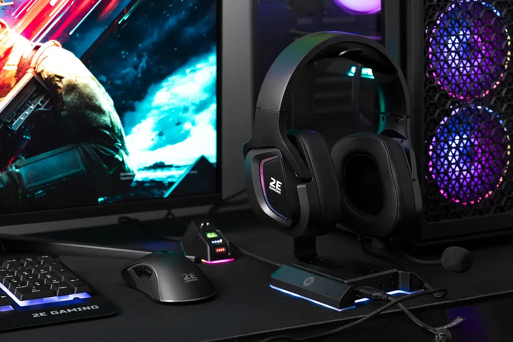 Гарнітура ігрова HG340, 7.1, USB-A, RGB, 2м, чорний 2E Gaming teh0013106 - фото 3