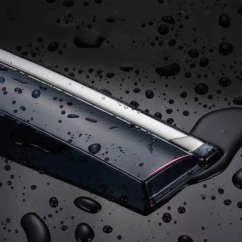 Дефлектори вікон вітровики Benke для Volkswagen Passat B7 NMS США 2014- Антихром (Тенмний Молдинг Нержавіюча сталь 3D) - фото 4