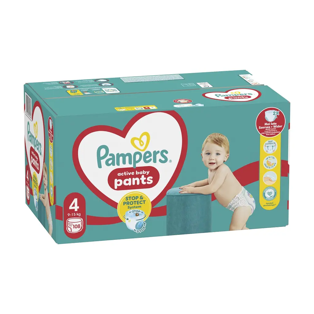 Подгузники Pampers трусики Maxi Pants Размер 4 (9-15 кг) 108 шт. (8006540069448) - фото 2