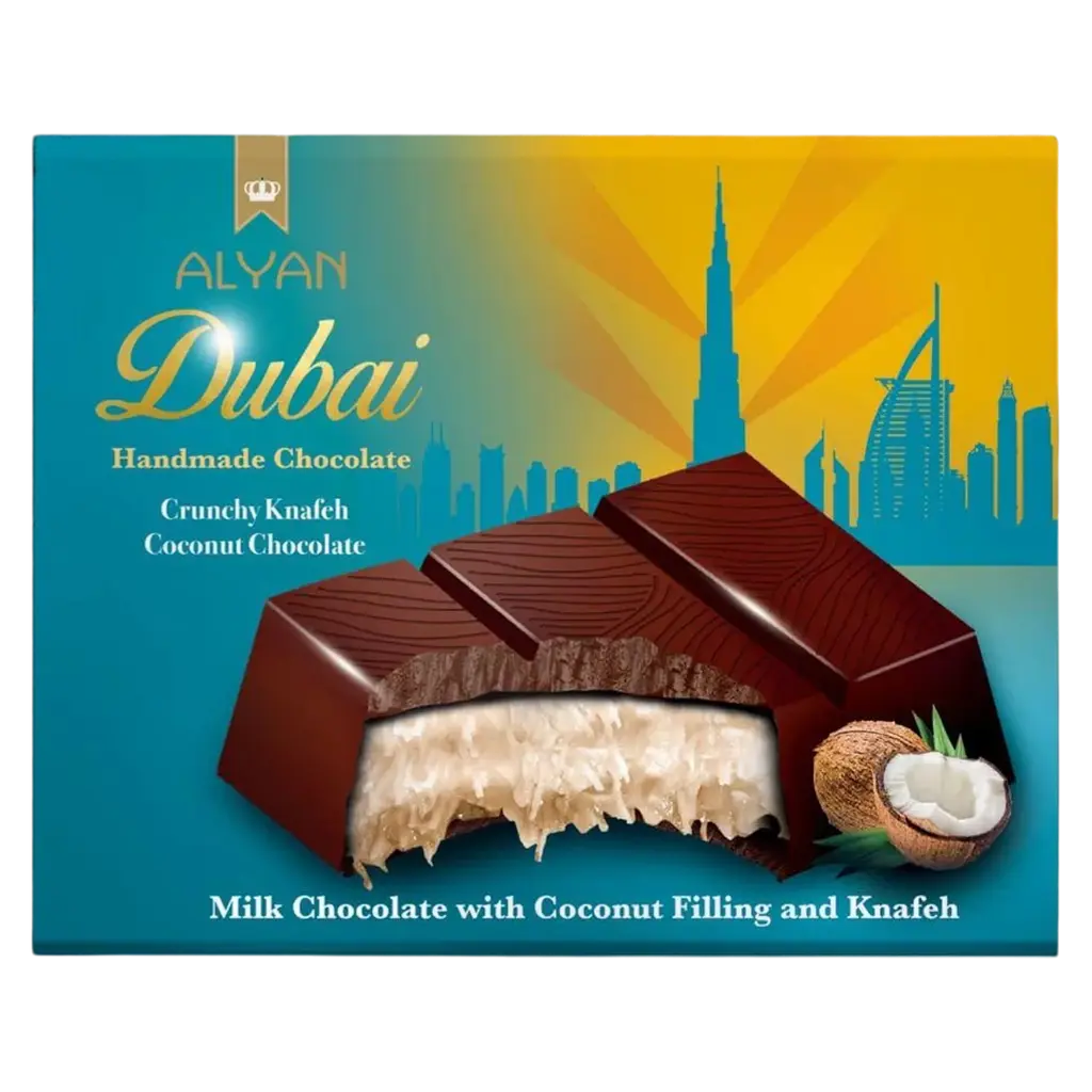 Дубайский шоколад Alyan Dubai Coconut с кокосовой пастой 100 г - фото 2