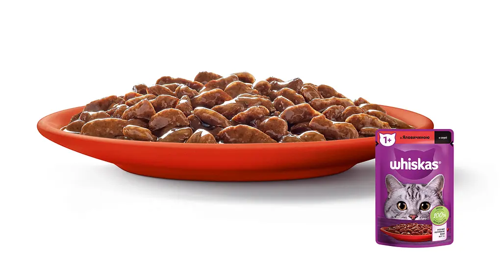 Вологий корм для котів Whiskas яловичина у соусі 2.38 кг (28 шт. х 85 г) - фото 4