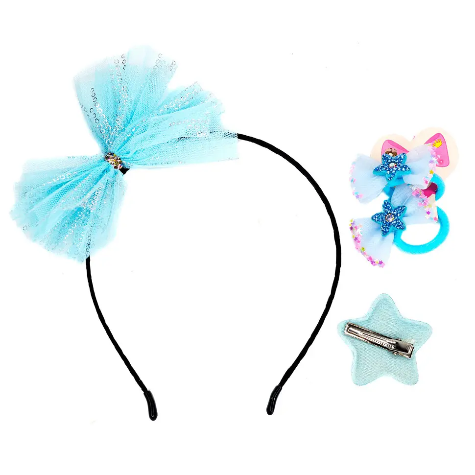 Детский набор "Принцесса" La-beauty 0105-036-2 обруч, резинка, зажим - фото 2