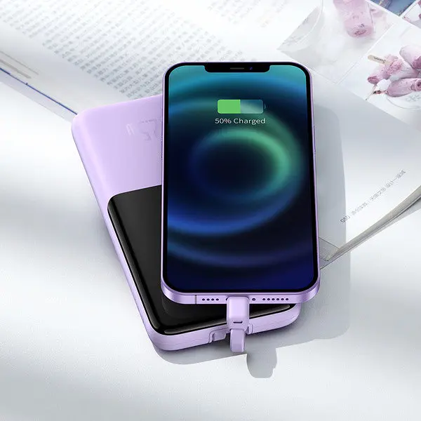 Портативна батарея Powerbank Baseus Elf Digital Display Fast Charge 10000 mAh 22.5W PPJL010005 Purple - фото 5