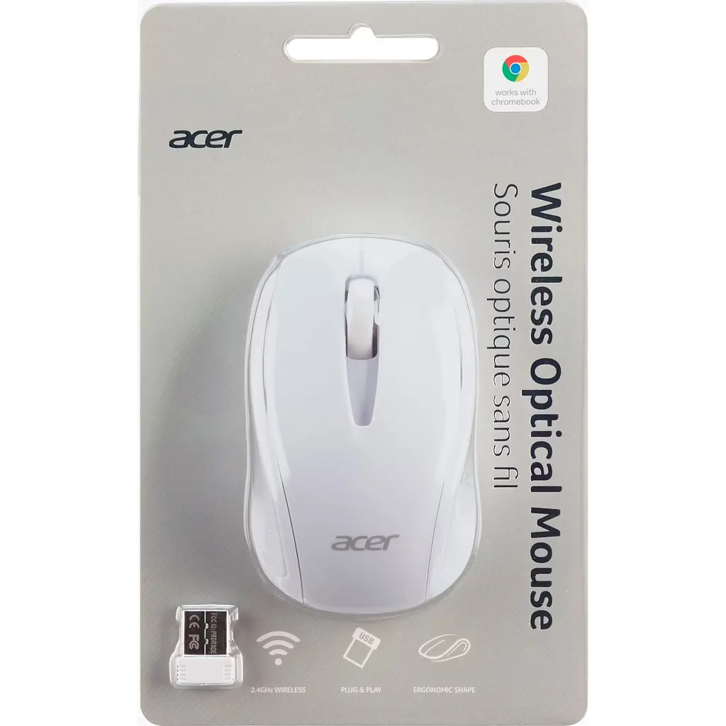 Мышь Acer Optical Wireless White (GP.MCE11.00Y) [149140] - фото 6