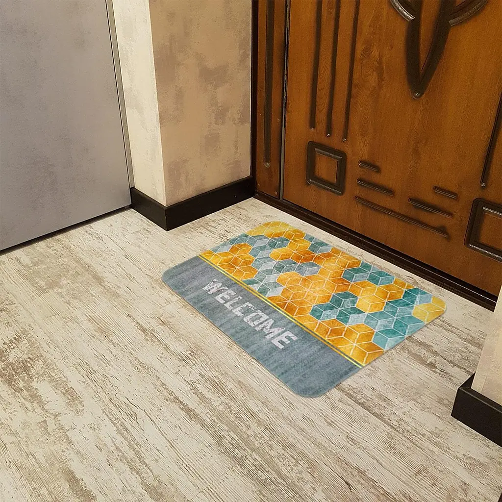 Вологопоглинаючий килимок Sticker Wall куби Welcome 40x60CMx3MM (D) SW-00001561 - фото 6