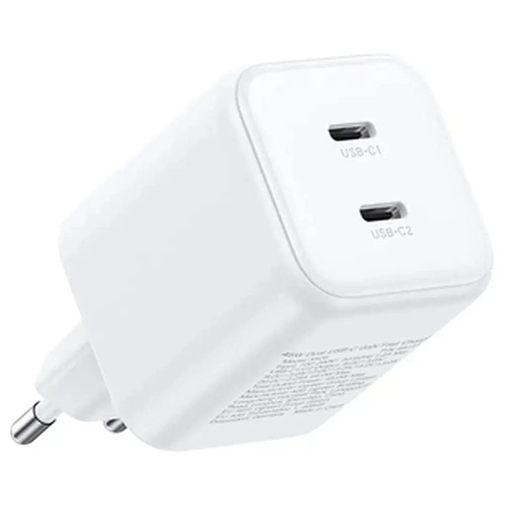 Зарядний пристрій Ugreen X526 2xUSB-C PD45W GaN white (65154) - фото 3