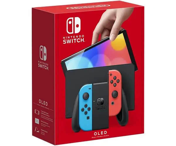 Игровая консоль Nintendo Switch OLED model Neon Blue-Red - фото 6