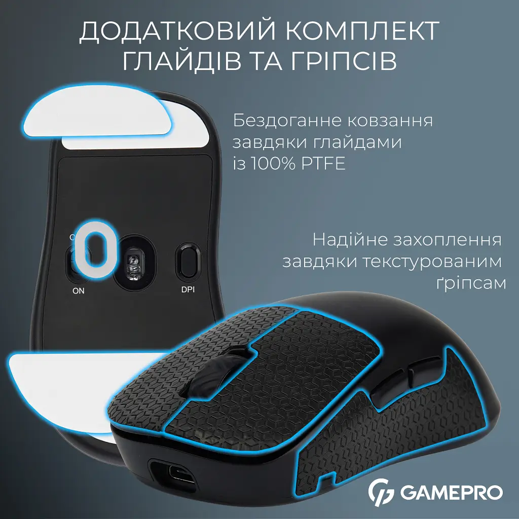 Мишка GamePro Asgard Loki Wireless/USB Black (GM022B) - фото 12