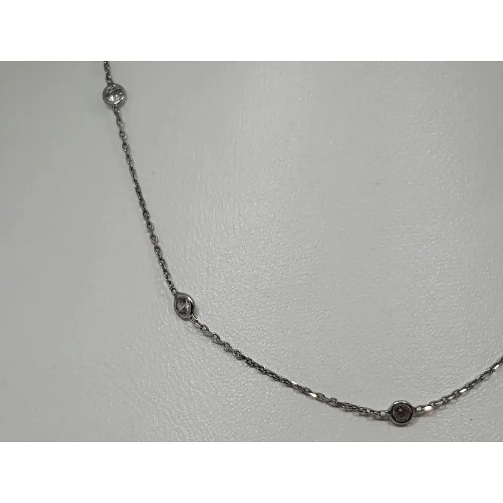 Срібне кольє Діама з фіанітами. Артикул 51011115033 - фото 2