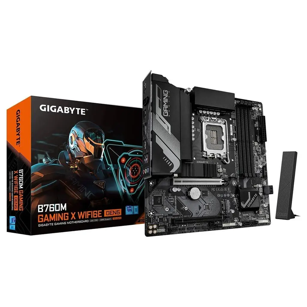 Материнська плата GIGABYTE B760M GAMING X WIFI6E GEN5 (B760M GAMING X WIFI6E GEN5) (Socket 1700, Intel B760, Micro-ATX) - фото 4