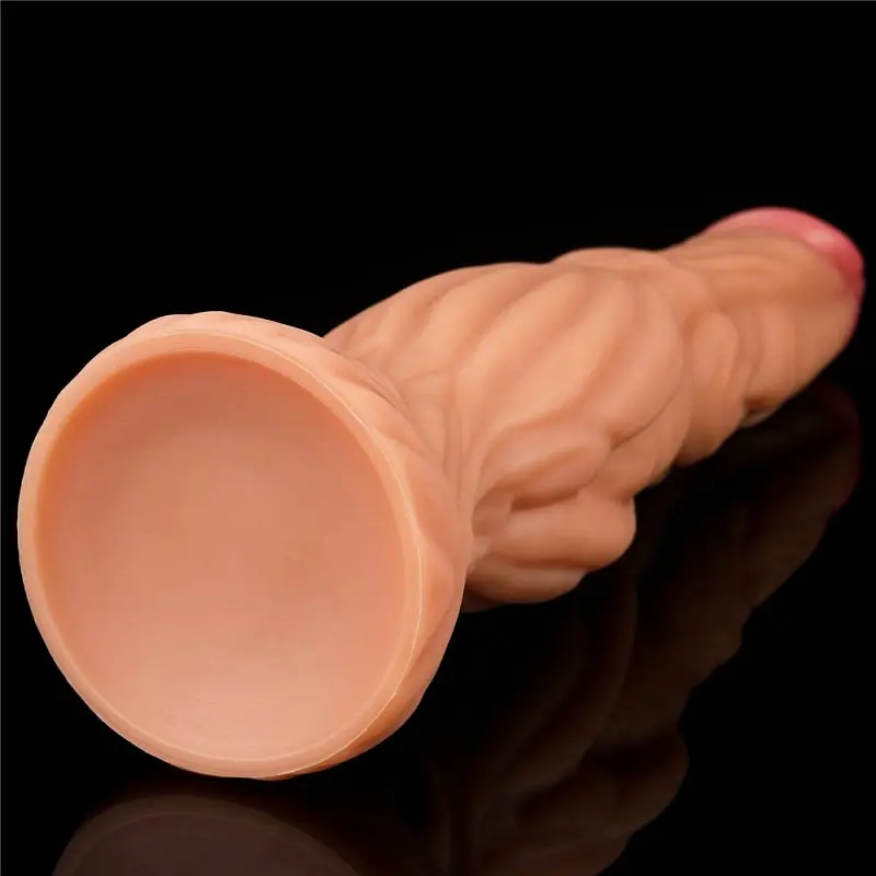 Фаллоимитатор с присоской Lovetoy Dual-Layered Silicone Nature Cock 24.5 см телесный - фото 6