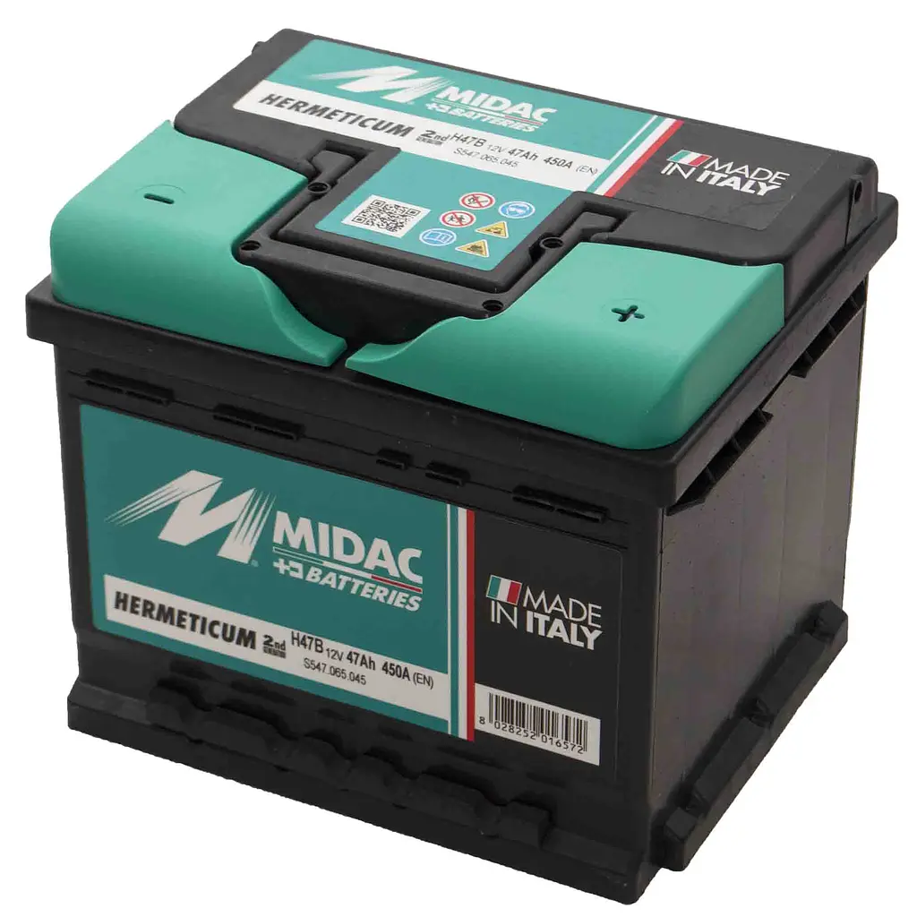 Аккумулятор 6СТ-47A MIDAC HERMETICUM, 12V, 47Ah (-/+) низкий евро, EN450А - фото 3