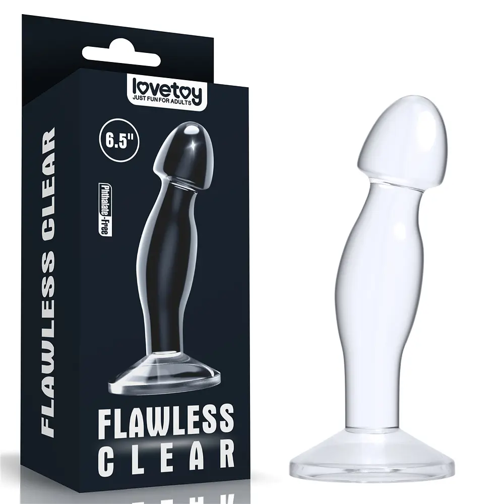Анальна пробка - Flawless Clear Prostate Plug 6.5" Clear - фото 8
