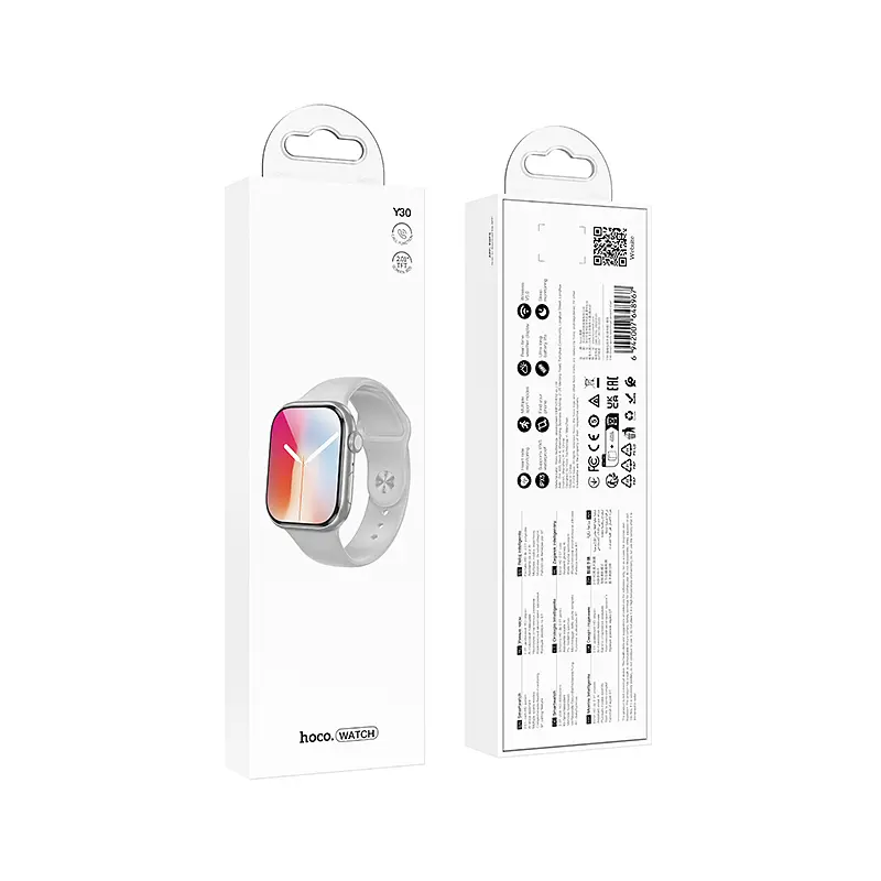Смарт-годинник Hoco Y30 50mm, 230 mAh, IP67 Smart sports watch (call version) Silver (6942007648967) - фото 2