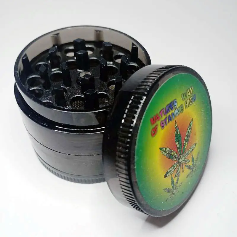 Гриндер для измельчения табака Ashtray HL-176 Конопля Black (10853) - фото 2