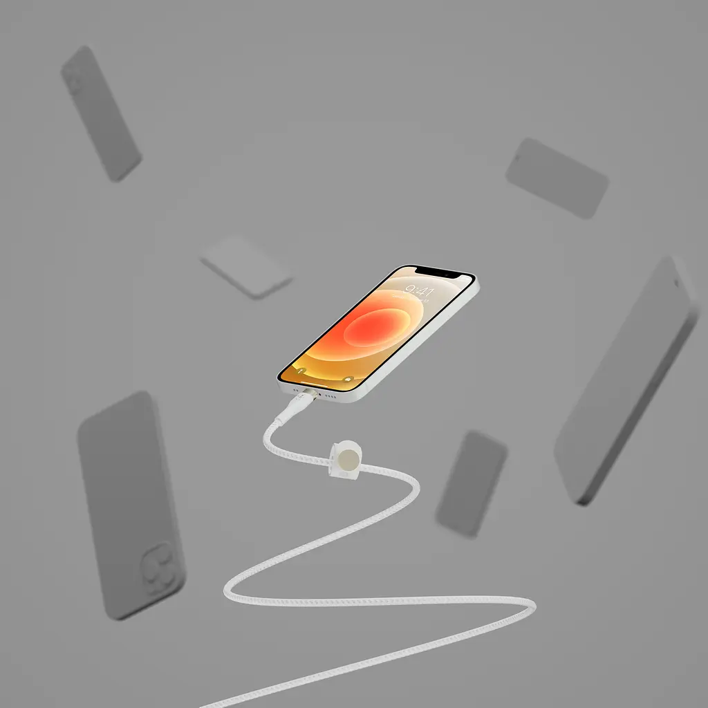 Кабель Belkin USB-A > Lightning зарядка/синхронизация 1м, плетеный, силиконовый, с ремешком на ма teh0013716 - фото 7
