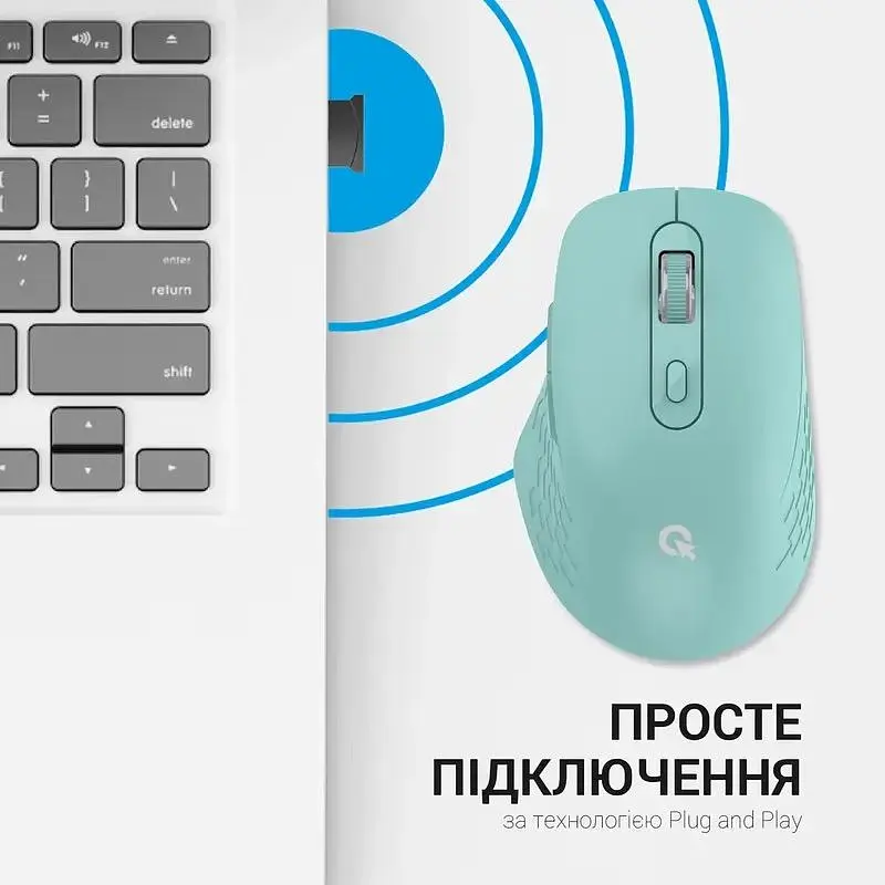 Миша OfficePro Wireless зелена (M230M) - фото 13