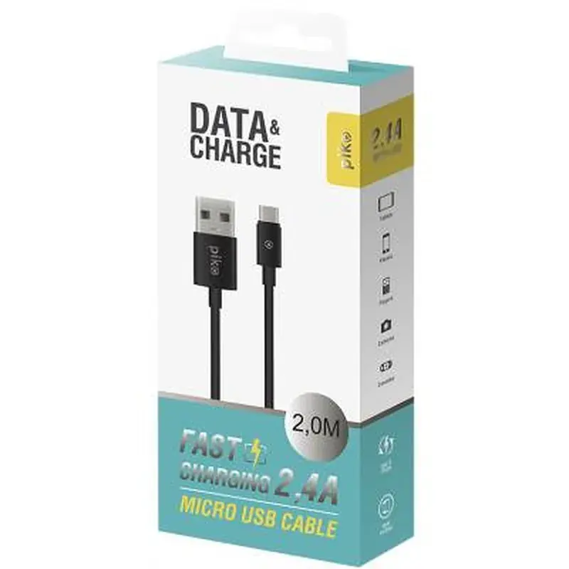 Дата кабель USB 2.0 AM to Micro 5P 2.0m black Piko (1283126493881) - фото 2