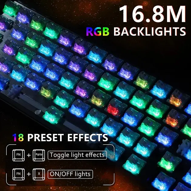 Ігрова дротова магнітна клавіатура Attack Shark X65 HE / Magnetic Switch / 8К / RGB / 65% / Black - фото 7