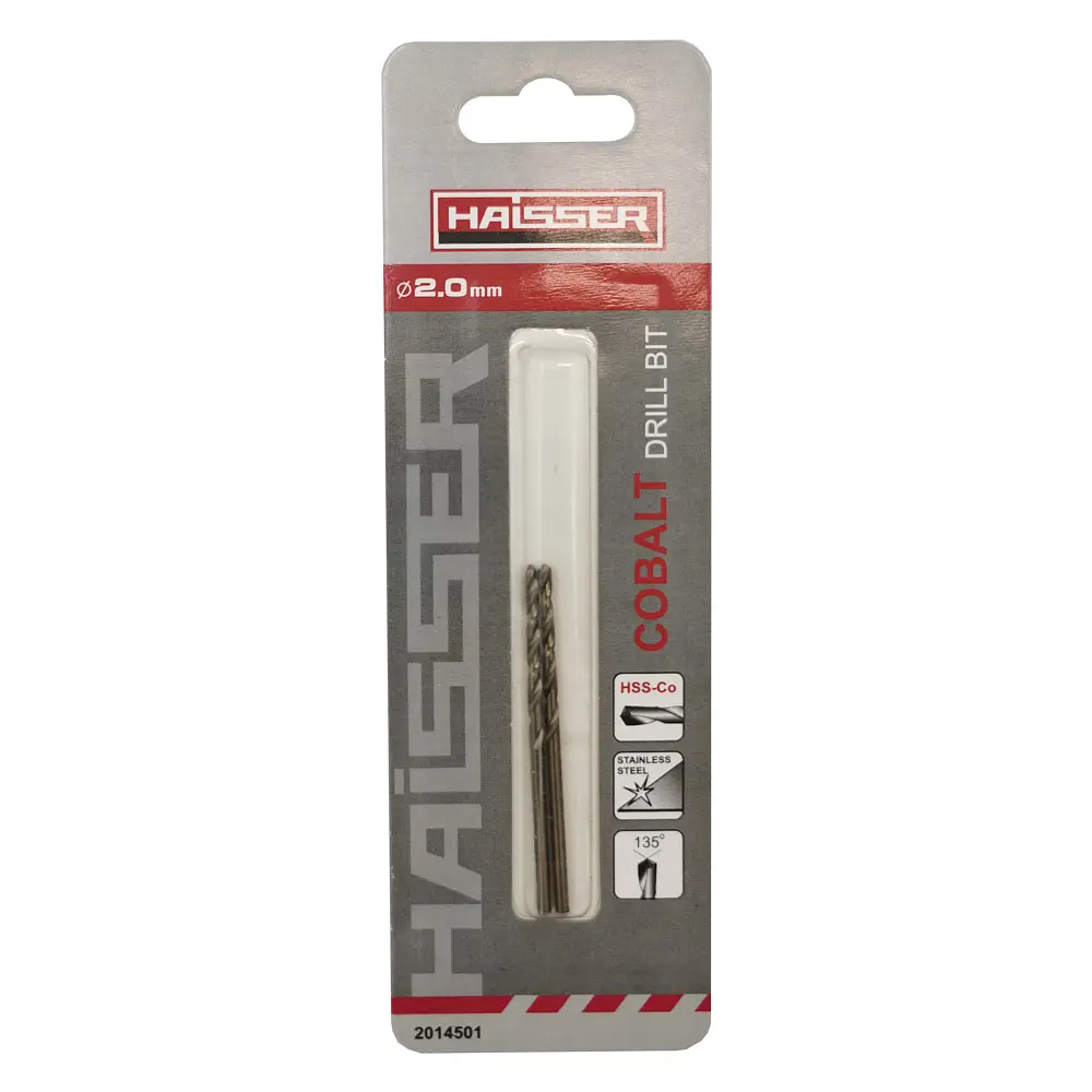 Свердло по металу HSS-Co - 2.0x24x49 мм COBALT DIN 338 Haisser Industrial