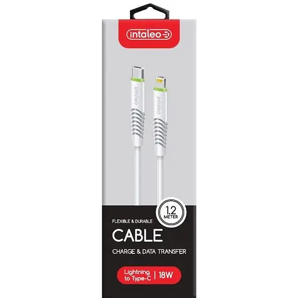 Кабель Intaleo CBFLEXTL1 Type-C to Lightning 1.2м 18W White - фото 3