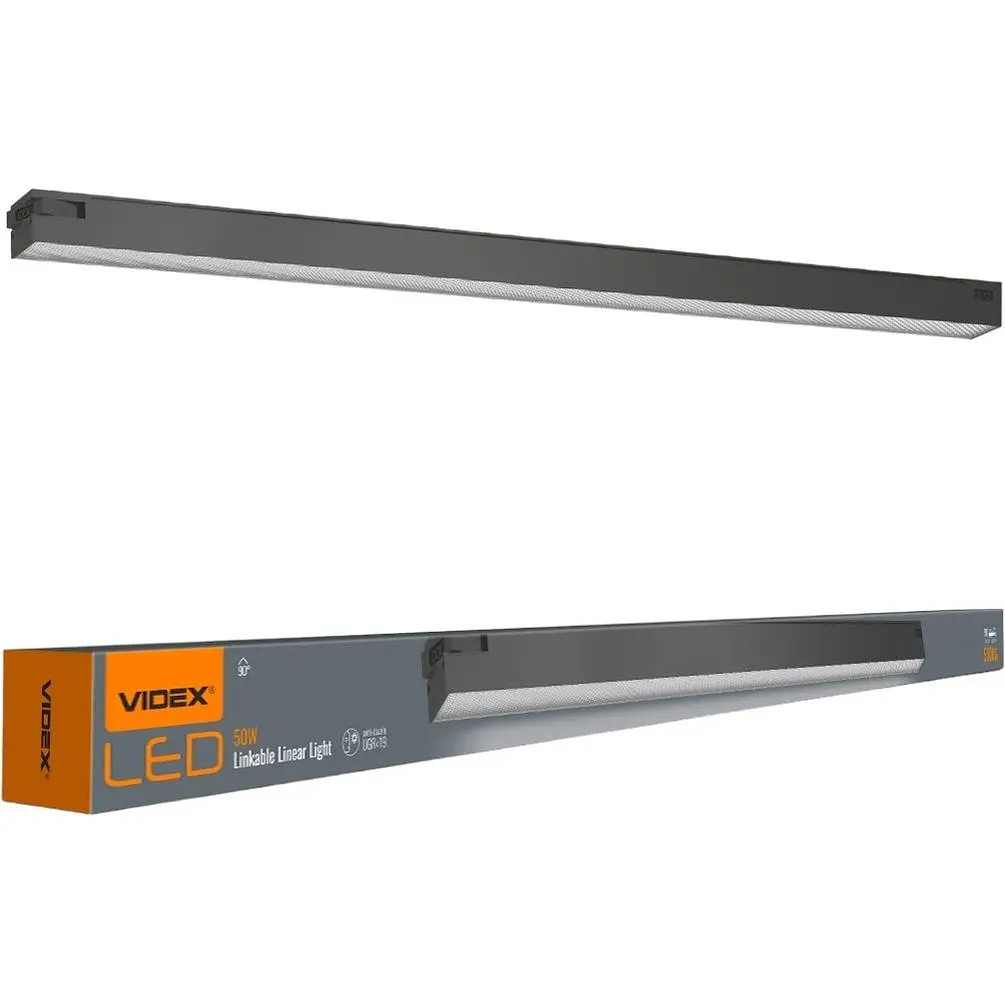 Светильник линейный Videx LED магистральный BNL02 50W 1.2М 5000K 220V черный (VL-BNL02-50125B) - фото 14