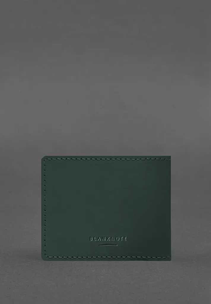 Кожаная обложка для удостоверения журналиста зеленая Crazy Horse - фото 4