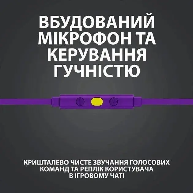 Навушники для геймерів Logitech G333 Gaming Earphones фіолетові (981-000936) - фото 8