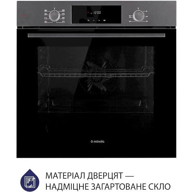 Духова шафа Minola EOD 6804 Platinum Gray сірий - фото 3