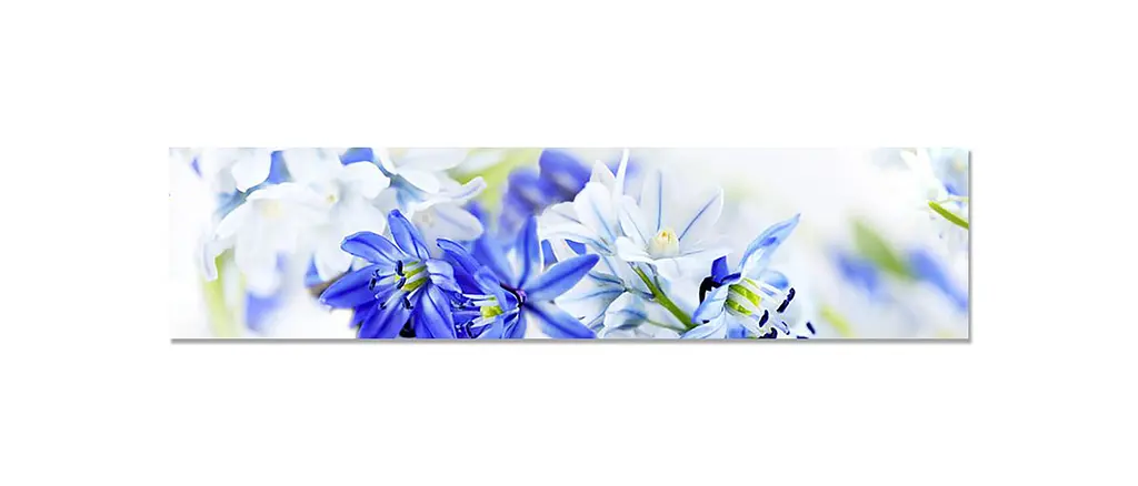 Вініловий кухонний фартух Проліски наклейка для кухні ПВХ Квіти Синій 60х200 см Happy Pocket Z181517 - фото 7