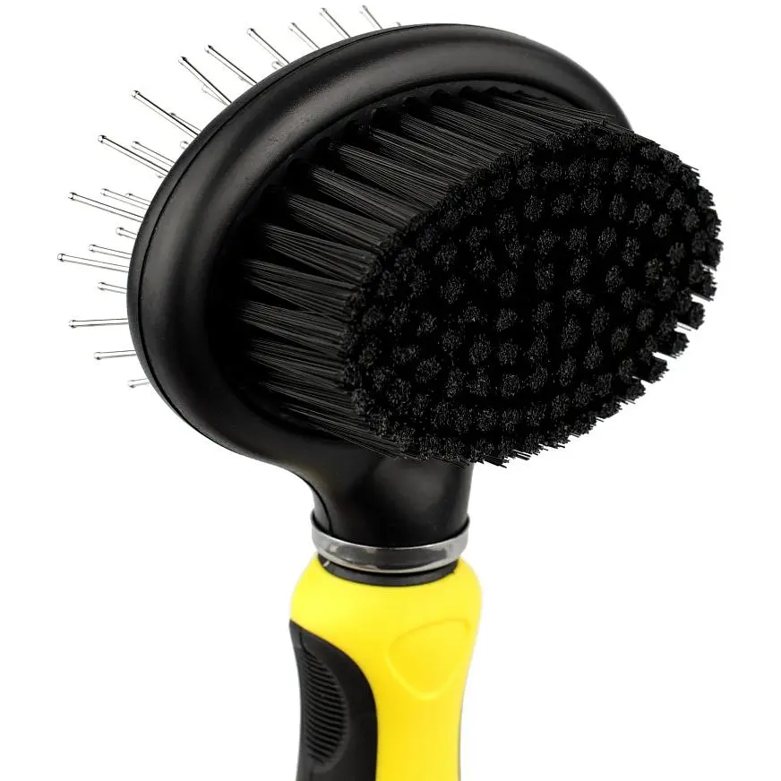 Щітка для собак і котів Bronzedog масажна двостороння 20х11.5 см - фото 3