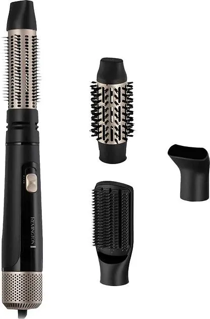 Фен Remington-щетка Blow Dry & Style Caring, 1000Вт, 2 режима, ионизация, холодный обдув, чехол, керамика, черно-золотой - фото 6