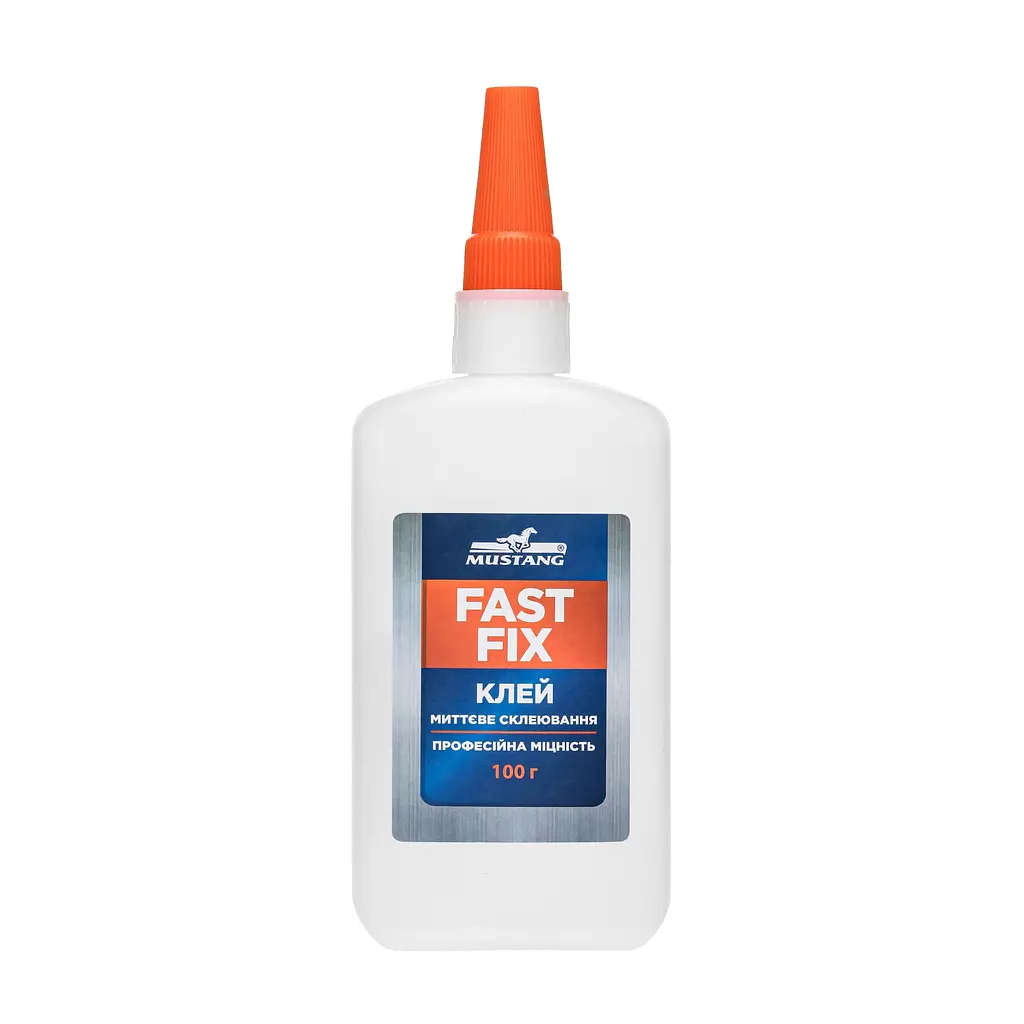 Клей з активатором FAST FIX Mustang (ціаноакрилат+активатор), 100 г+400 мл, двокомпонентний швидкий універсальний клей MG30 - фото 2