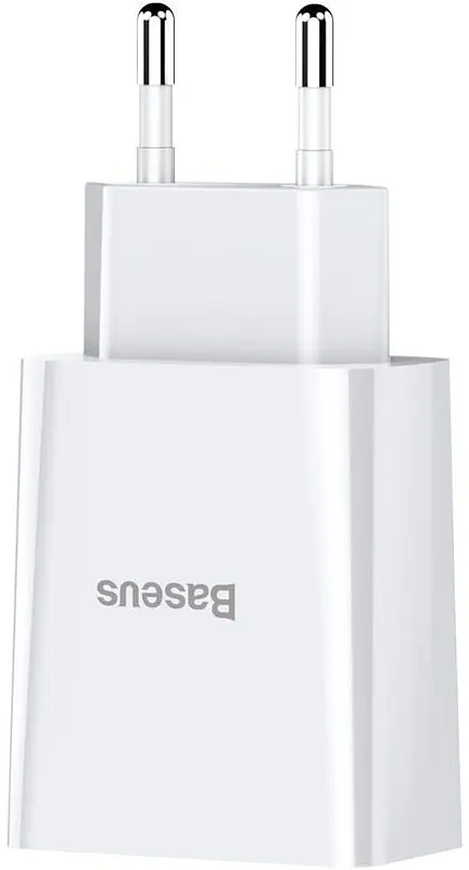 Сетевое зарядное устройство Baseus Speed Mini Dual U Charger 10.5W White - фото 3