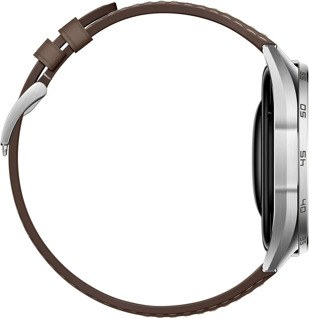 Смарт-годинник Huawei Watch GT 6 46mm Steel with Brown Composite Leather Strap (55020FTW) - фото 3